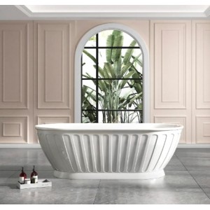 Kensington Freestanding Bath Matte White 1700